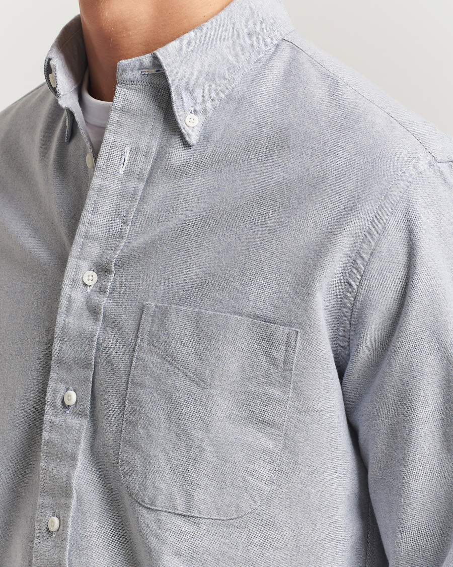 Men | Shirts | Gitman Vintage | Brushed Oxford Button Down Shirt Blue