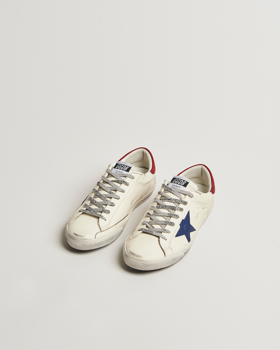 Men | Sneakers | Golden Goose | Super-Star Sneakers White/Blue/Red