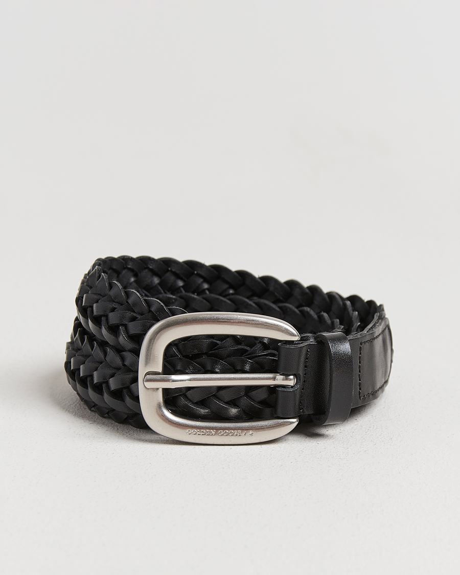 Men | Belts | Golden Goose | Woven Belt Black Calf