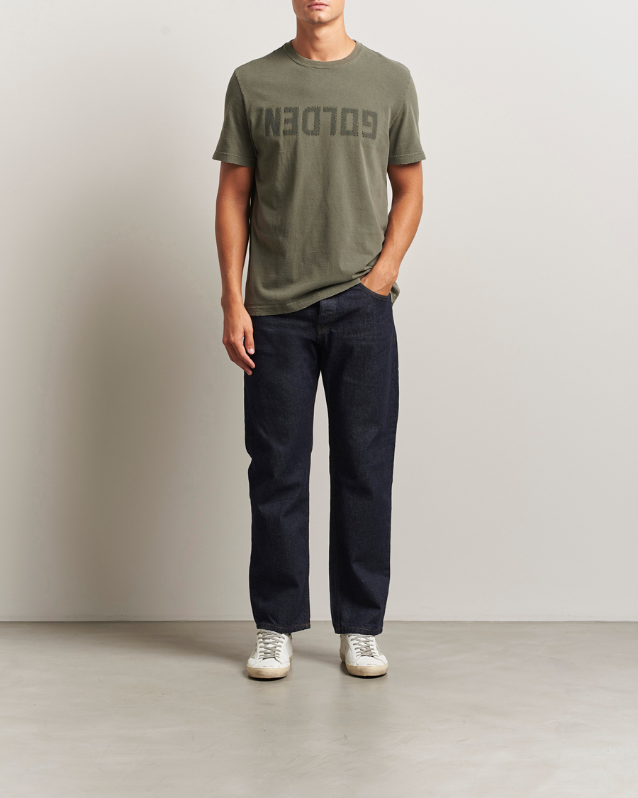 Men | T-Shirts | Golden Goose | Cotton Logo T-Shirt Dusty Olive