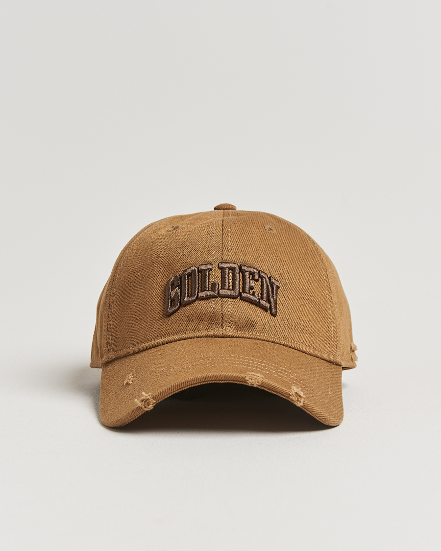 Men | Hats & Caps | Golden Goose | Embroidered Cotton Cap Beige
