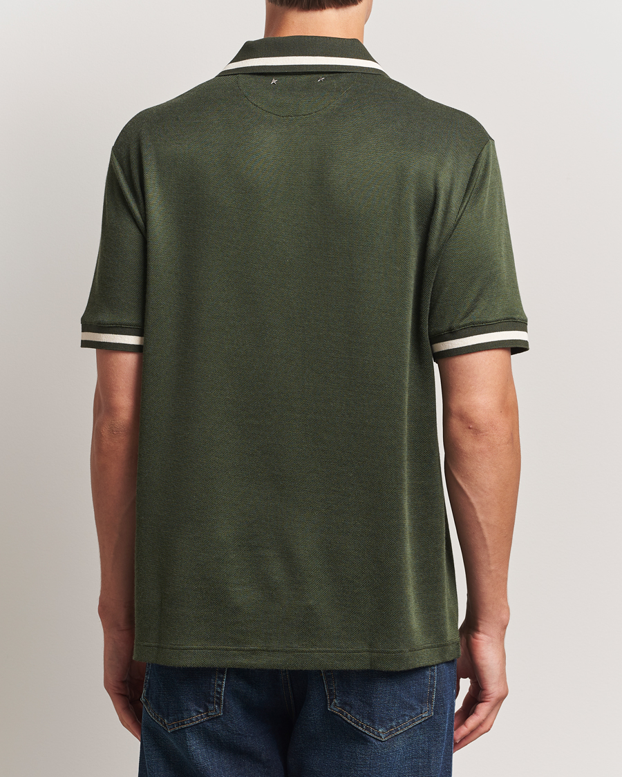 Men | Polo Shirts | Golden Goose | Micro Piquet Knit Polo Grape Leaf