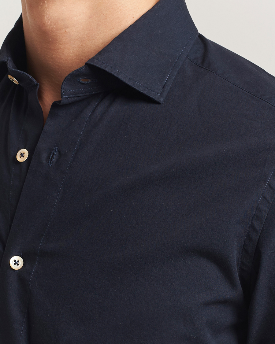 Men | Shirts | Grigio | Cotton Twill Shirt Navy