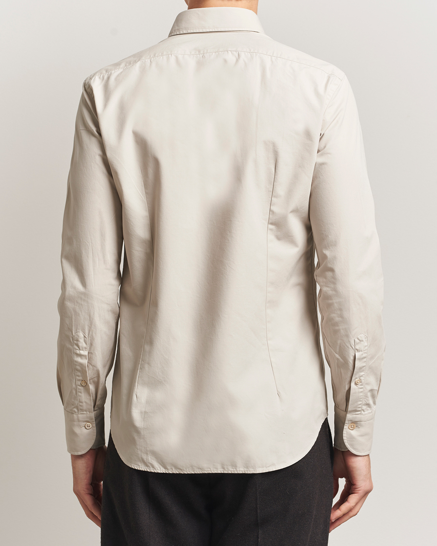 Men | Shirts | Grigio | Cotton Twill Shirt Beige