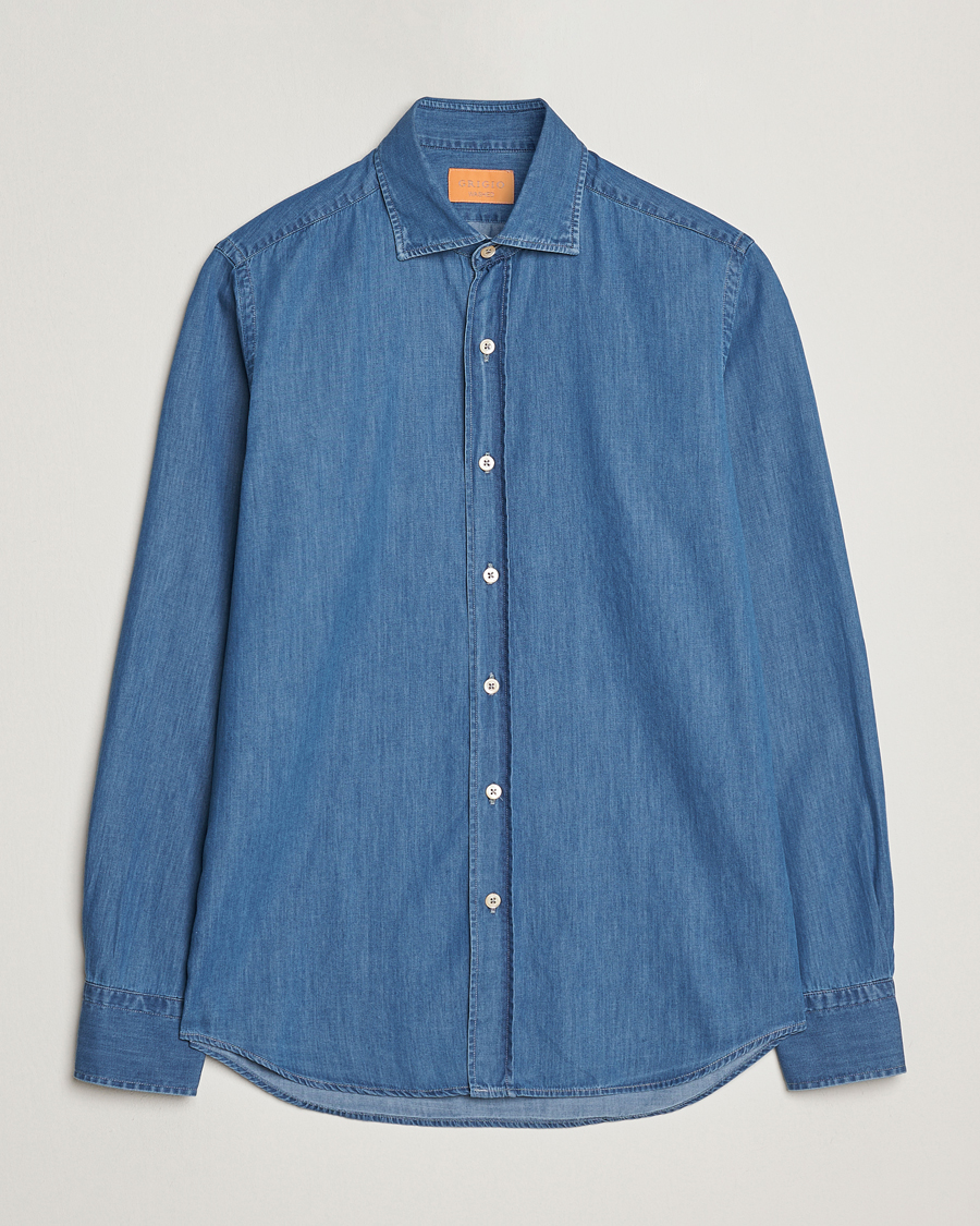 Men | Shirts | Grigio | Denim Shirt Indigo
