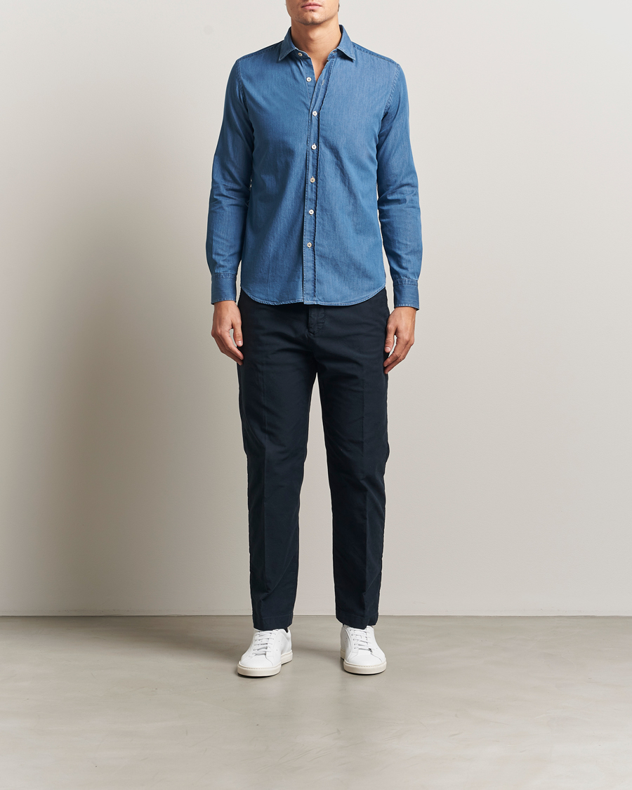 Men | Shirts | Grigio | Denim Shirt Indigo