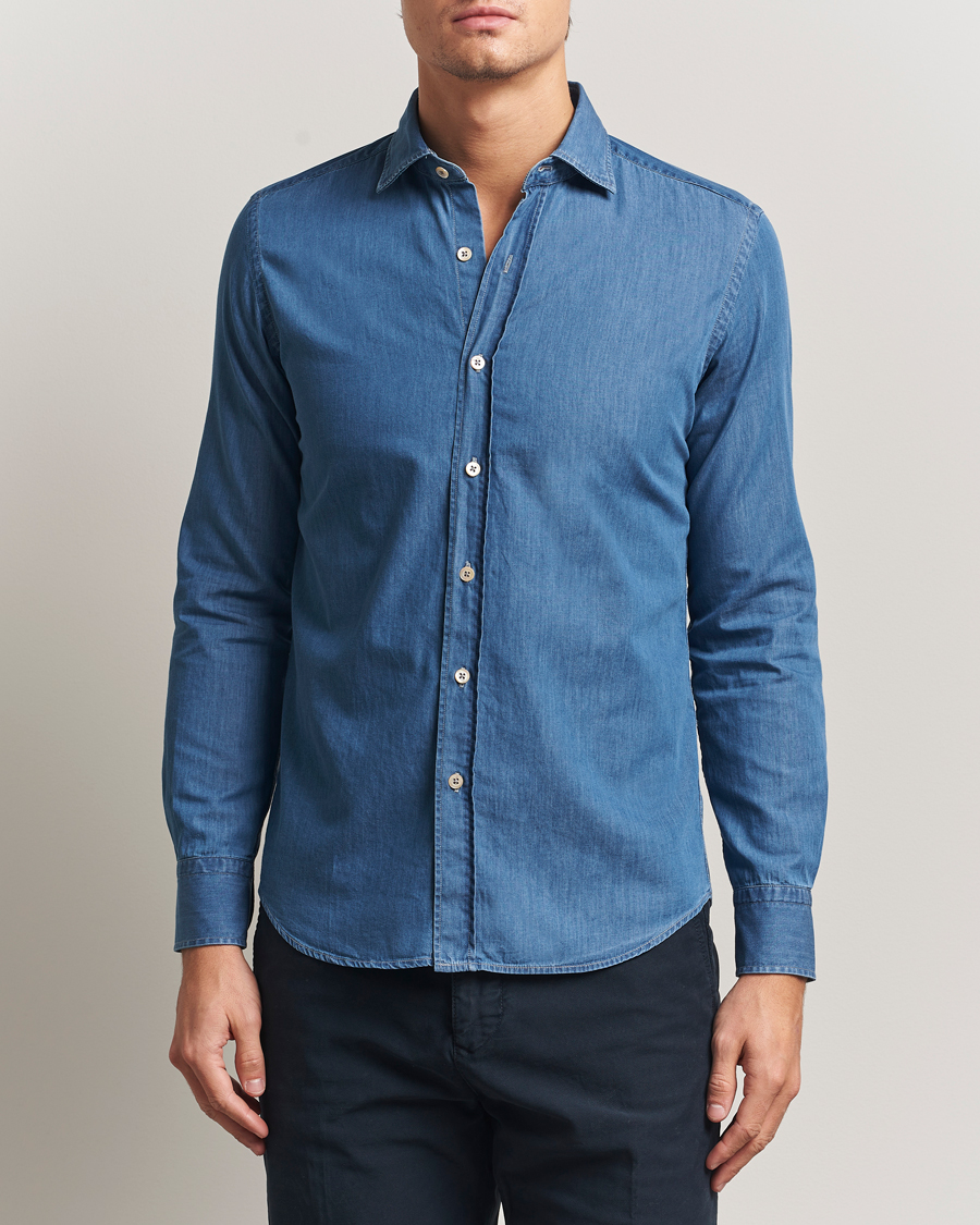 Men | Shirts | Grigio | Denim Shirt Indigo