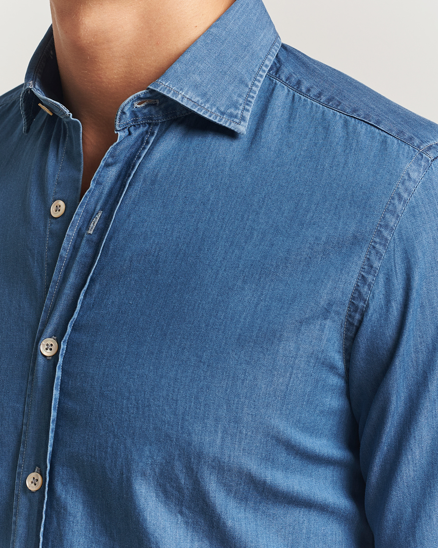 Men | Shirts | Grigio | Denim Shirt Indigo