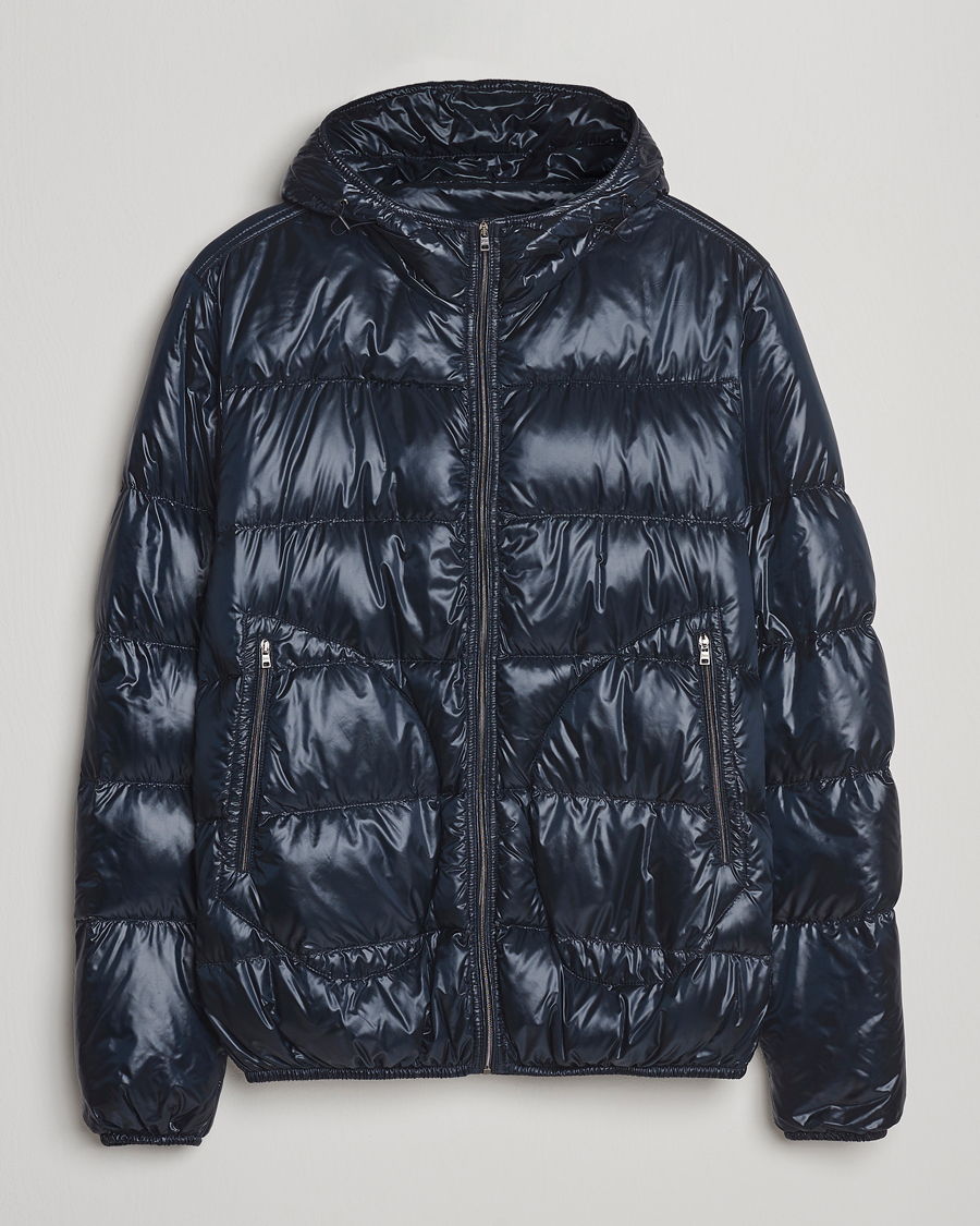 Men | Coats & Jackets | Herno | Piumino Nylon Bomber Navy