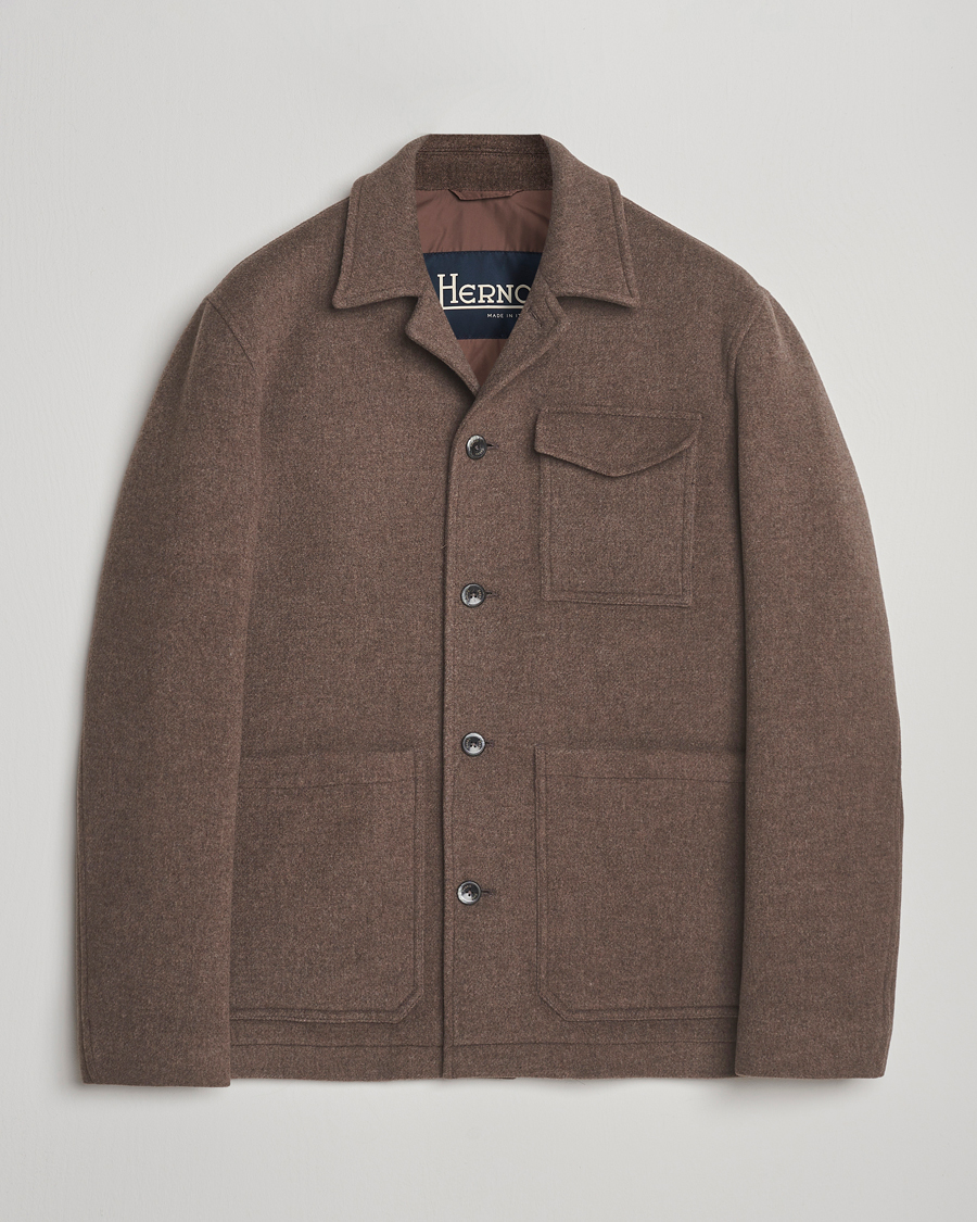 Men | Coats & Jackets | Herno | Soft Wool Field Jacket Beige