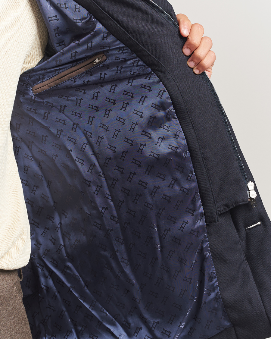 Men | Coats & Jackets | Herno | Flannel Down Coat Navy