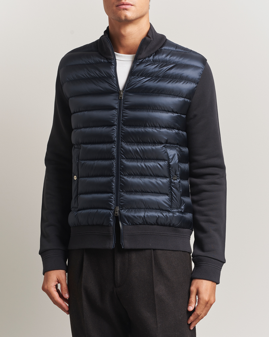 Men | Coats & Jackets | Herno | Hybrid Full Zip Cardigan Navy