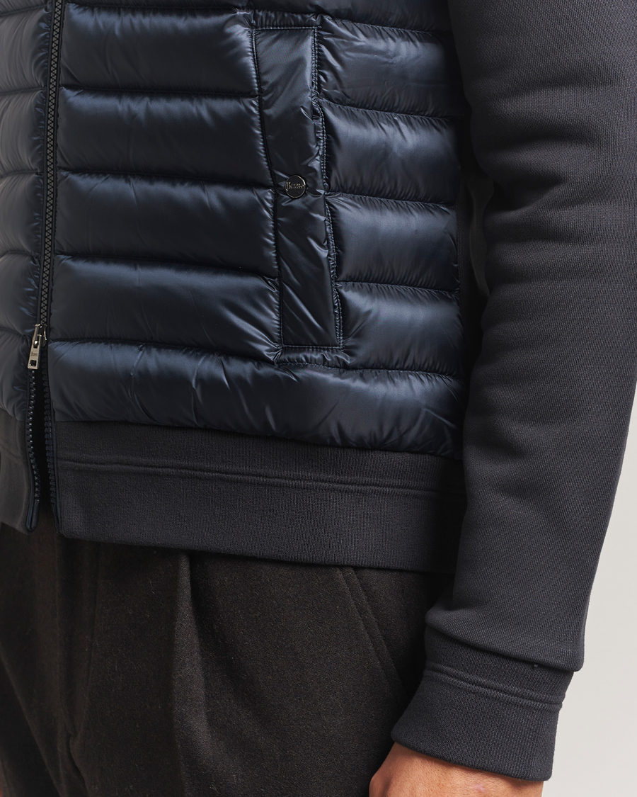 Men | Coats & Jackets | Herno | Hybrid Full Zip Cardigan Navy