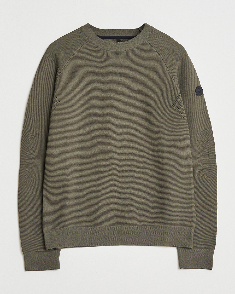 Men | Sweaters & Knitwear | Sail Racing | Element Seamless Crew Neck Mud Green