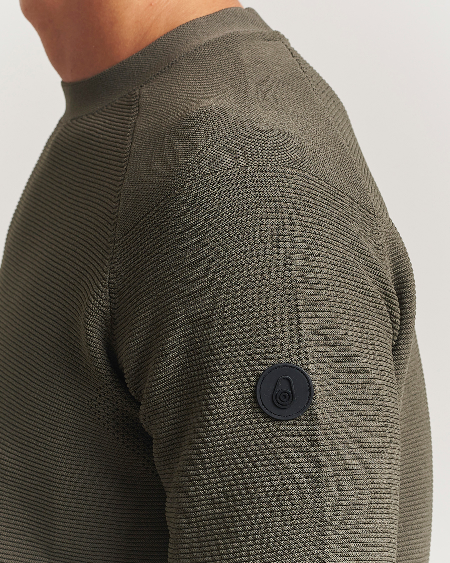 Men | Sweaters & Knitwear | Sail Racing | Element Seamless Crew Neck Mud Green