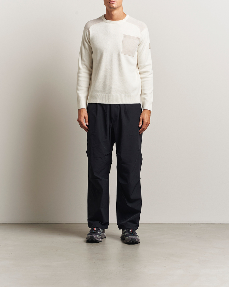 Men | Sweaters & Knitwear | Sail Racing | Spine Wool/Cashmere Knitted Crew Neck Off White