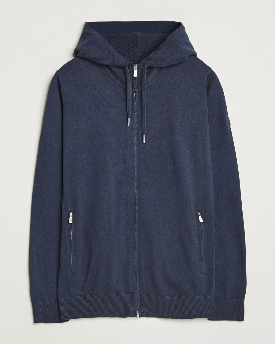 Men | Sweaters & Knitwear | Sail Racing | Bowman Knitted Full Zip Hoodie Navy