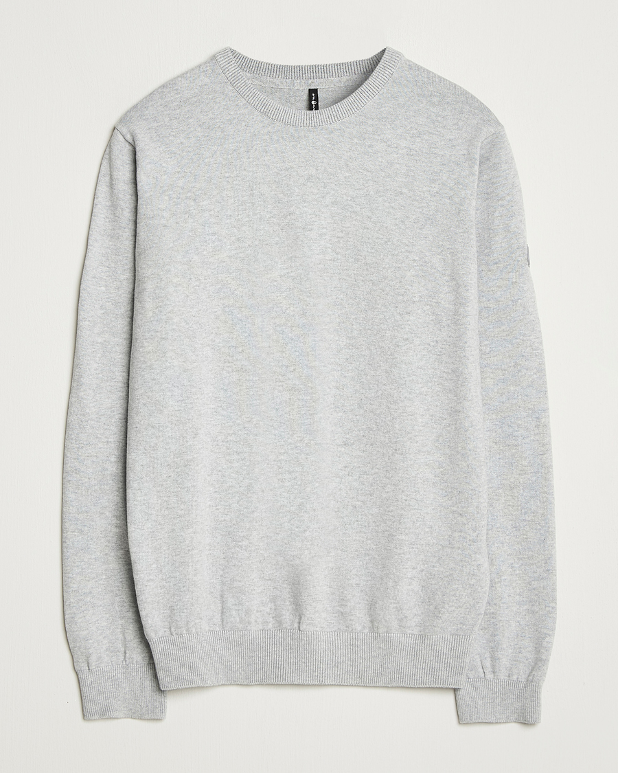 Men | Sweaters & Knitwear | Sail Racing | Bowman Knitted Crew Neck Grey Melange