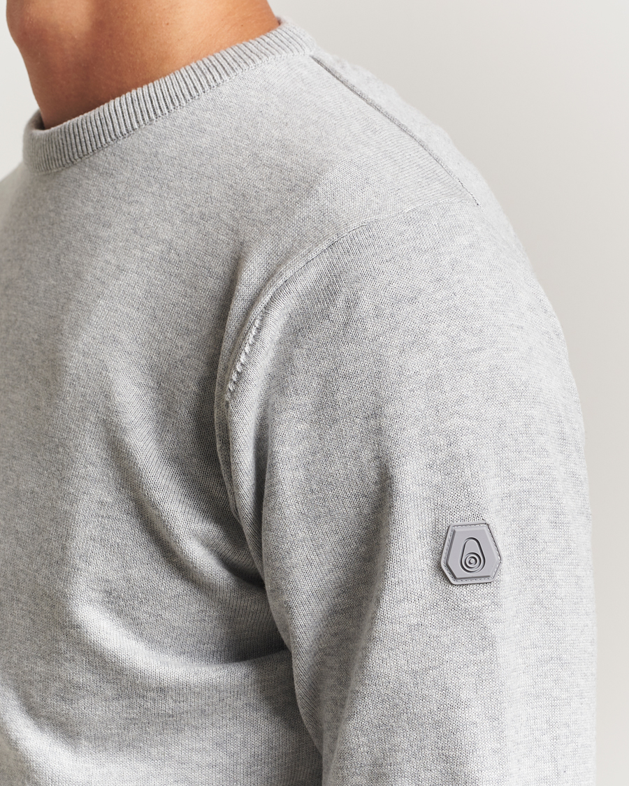 Men | Sweaters & Knitwear | Sail Racing | Bowman Knitted Crew Neck Grey Melange