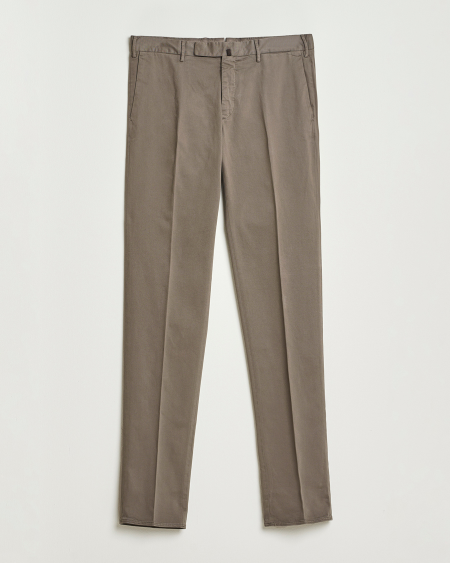 Men | Trousers | Incotex | Slim Fit Cotton Stretch Chinos Grey