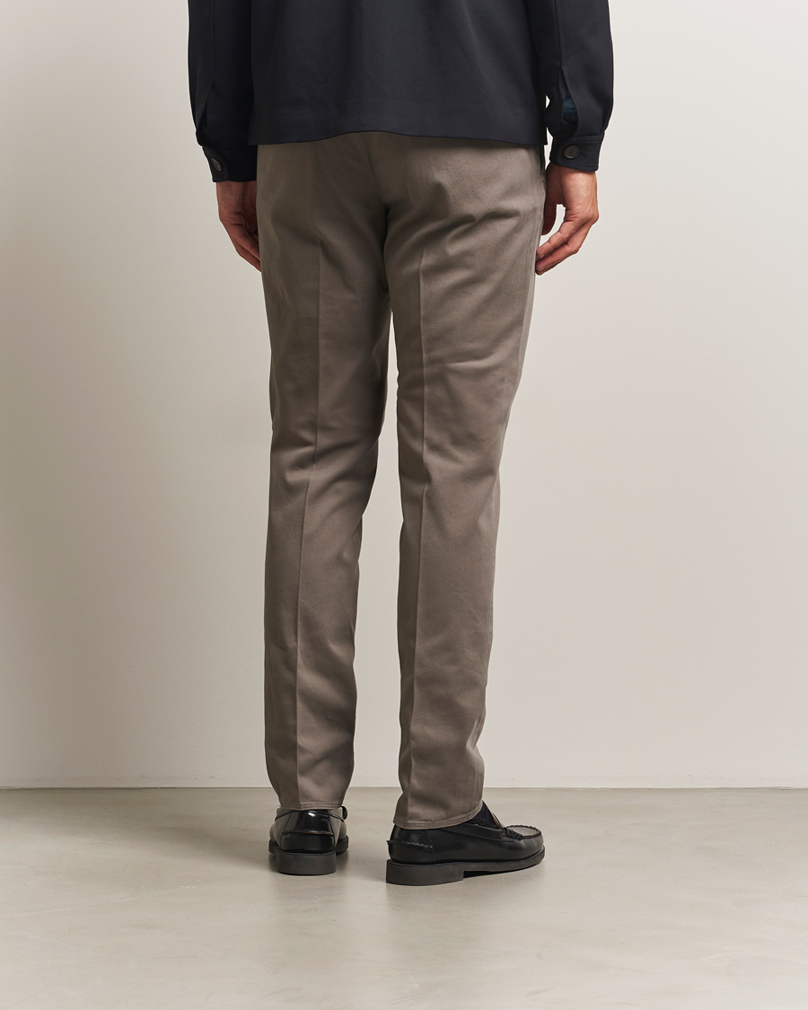 Men | Trousers | Incotex | Slim Fit Cotton Stretch Chinos Grey