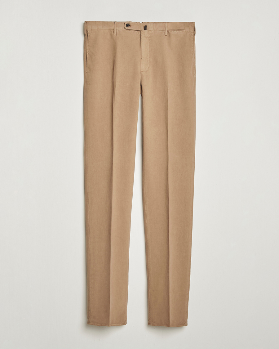 Men | Trousers | Incotex | Regular Fit Cotton Stretch Chinos Beige