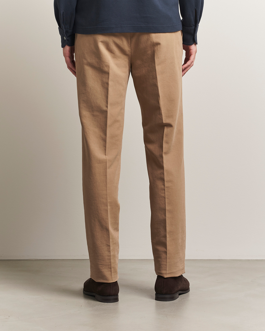 Men | Trousers | Incotex | Regular Fit Cotton Stretch Chinos Beige