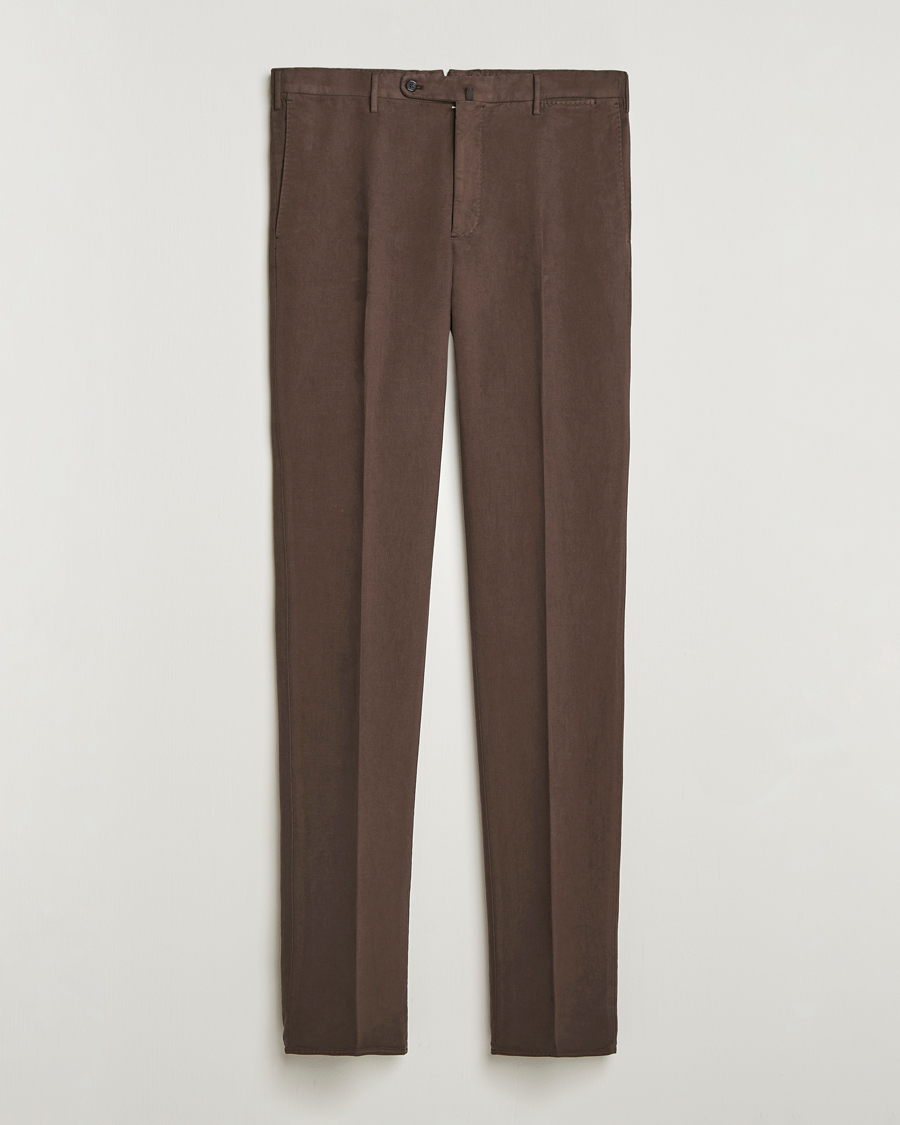 Men | Trousers | Incotex | Regular Fit Cotton Stretch Chinos Dark Brown