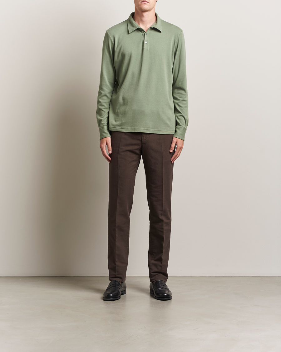 Men | Trousers | Incotex | Regular Fit Cotton Stretch Chinos Dark Brown