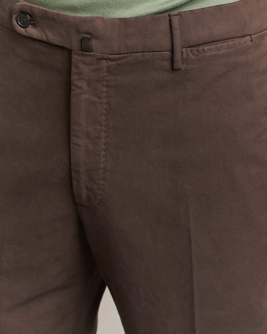 Men | Trousers | Incotex | Regular Fit Cotton Stretch Chinos Dark Brown