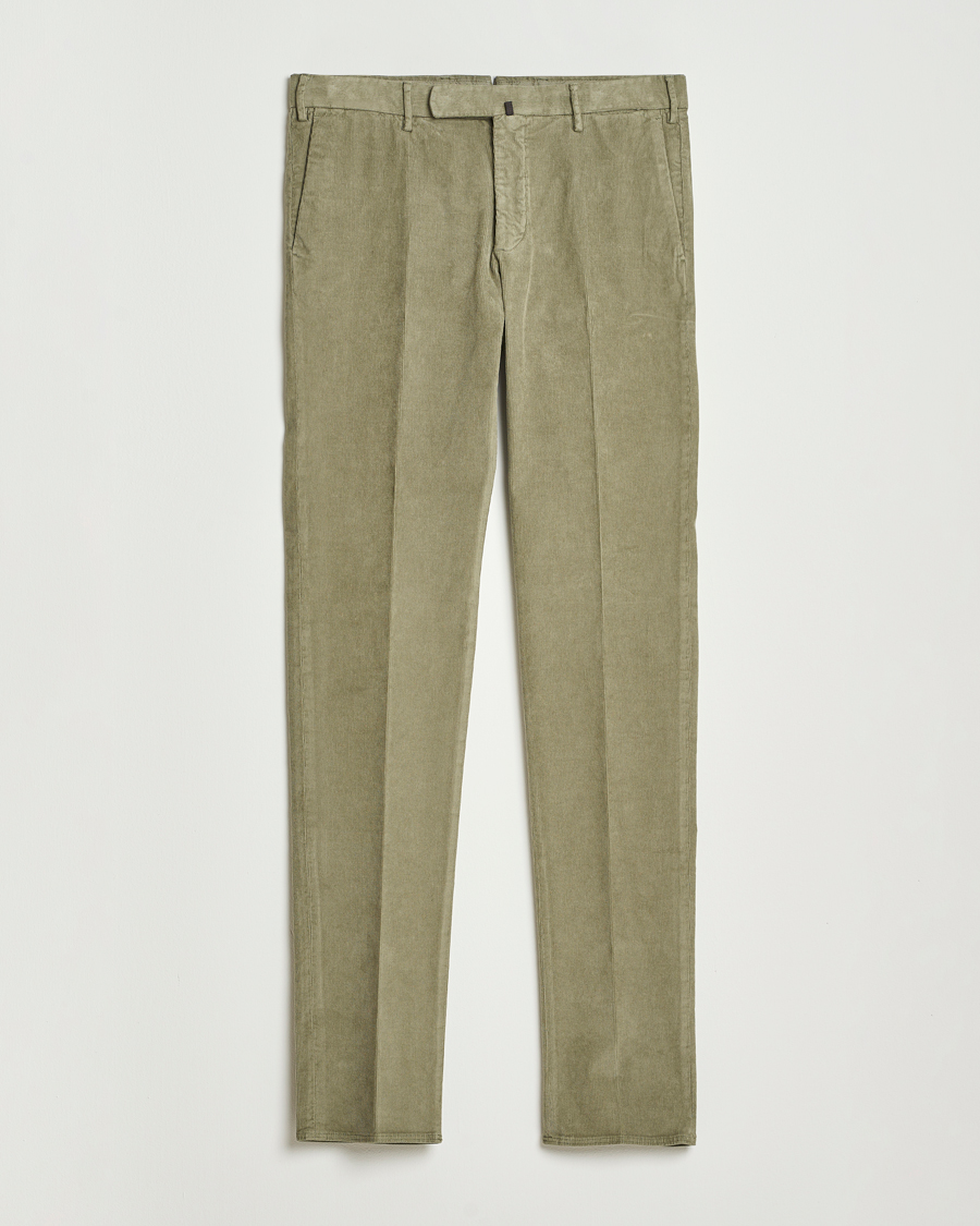 Men | Trousers | Incotex | Slim Fit Baby Corduroy Trousers Sage