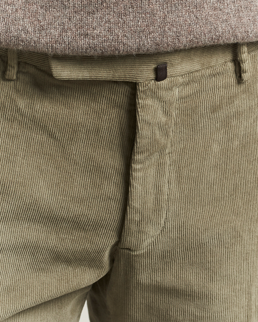 Men | Trousers | Incotex | Slim Fit Baby Corduroy Trousers Sage