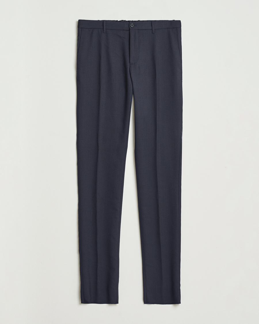 Men | Trousers | Incotex | Slim Fit Washable Flannel Trousers Grey Melange