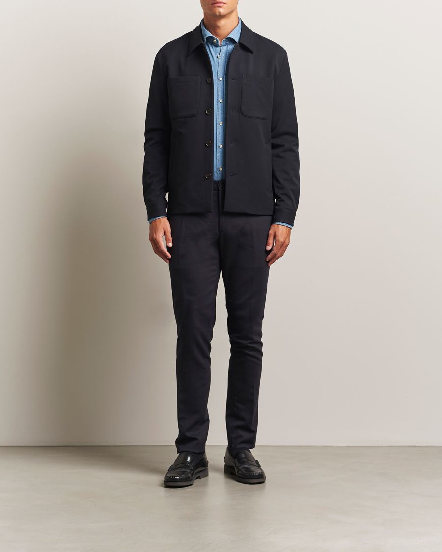 Men | Trousers | Incotex | Slim Fit Washable Flannel Trousers Grey Melange