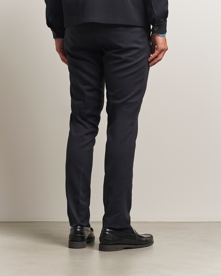 Men | Trousers | Incotex | Slim Fit Washable Flannel Trousers Grey Melange
