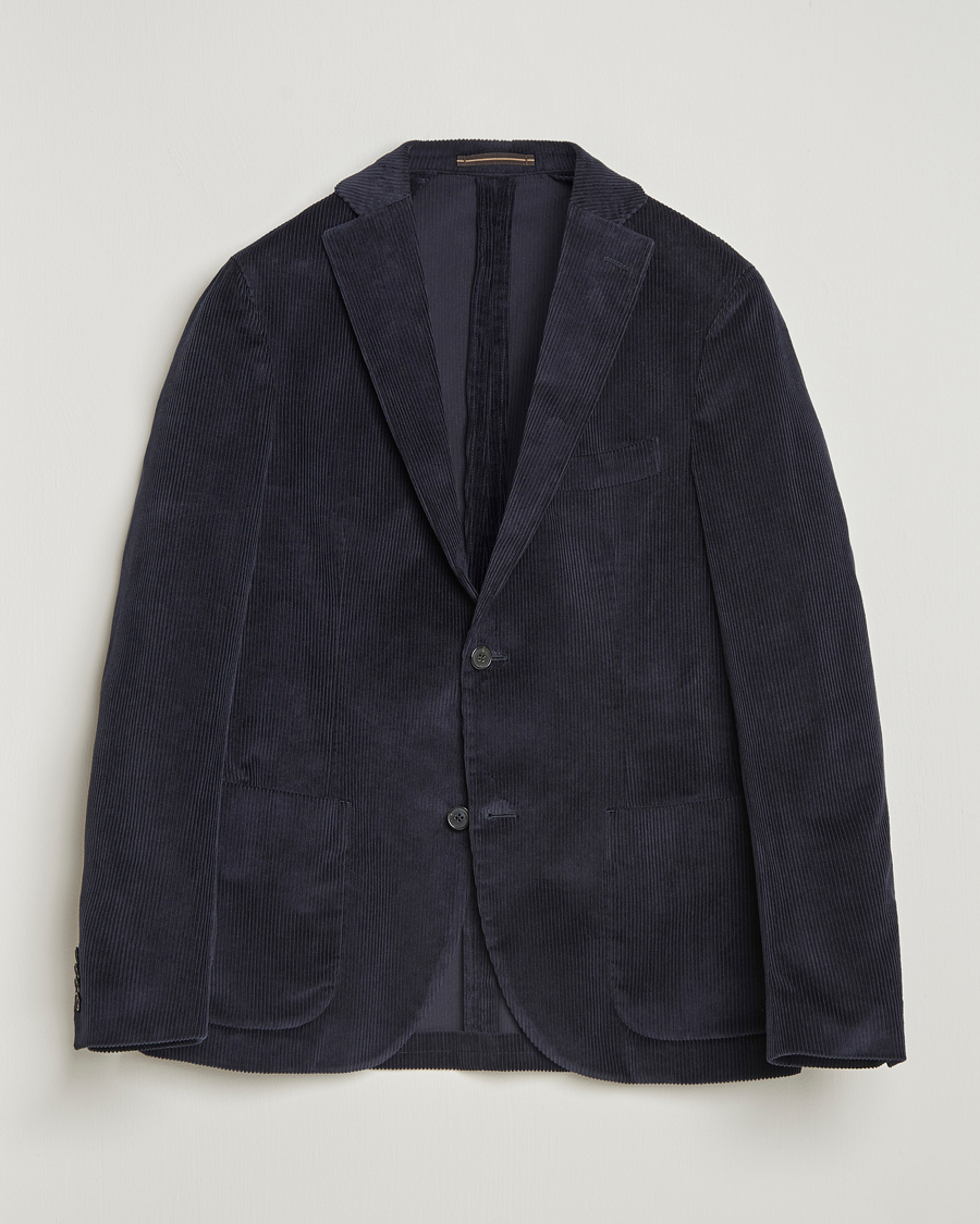 Men | Blazers | Incotex | Corduroy Blazer Navy