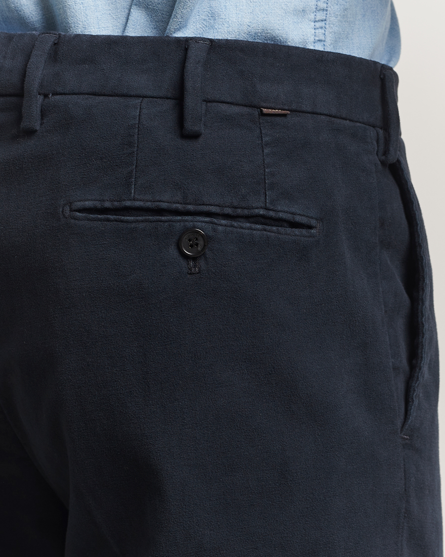 Men | Trousers | Incotex | Regular Fit Moleskine Trousers Navy