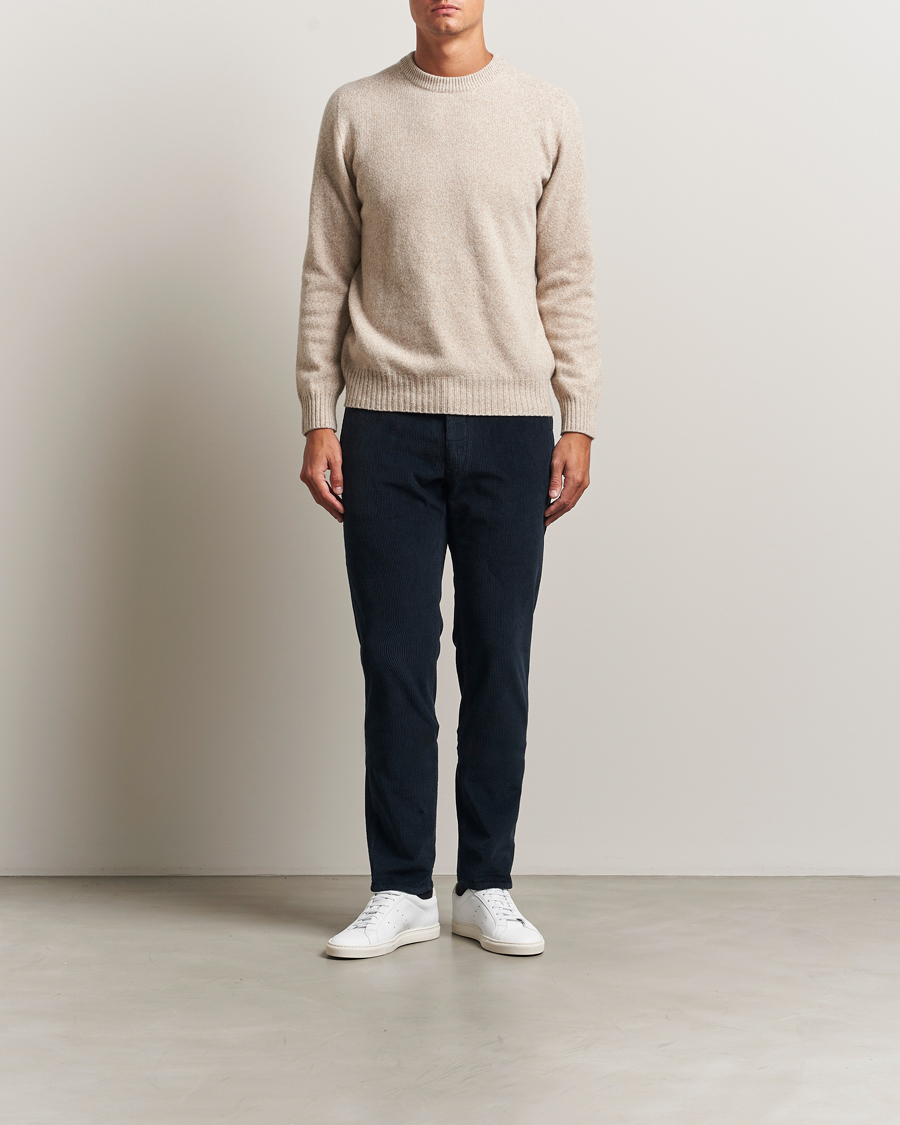Men | Trousers | Incotex | Slim Fit Leisure Cord Slacks Navy