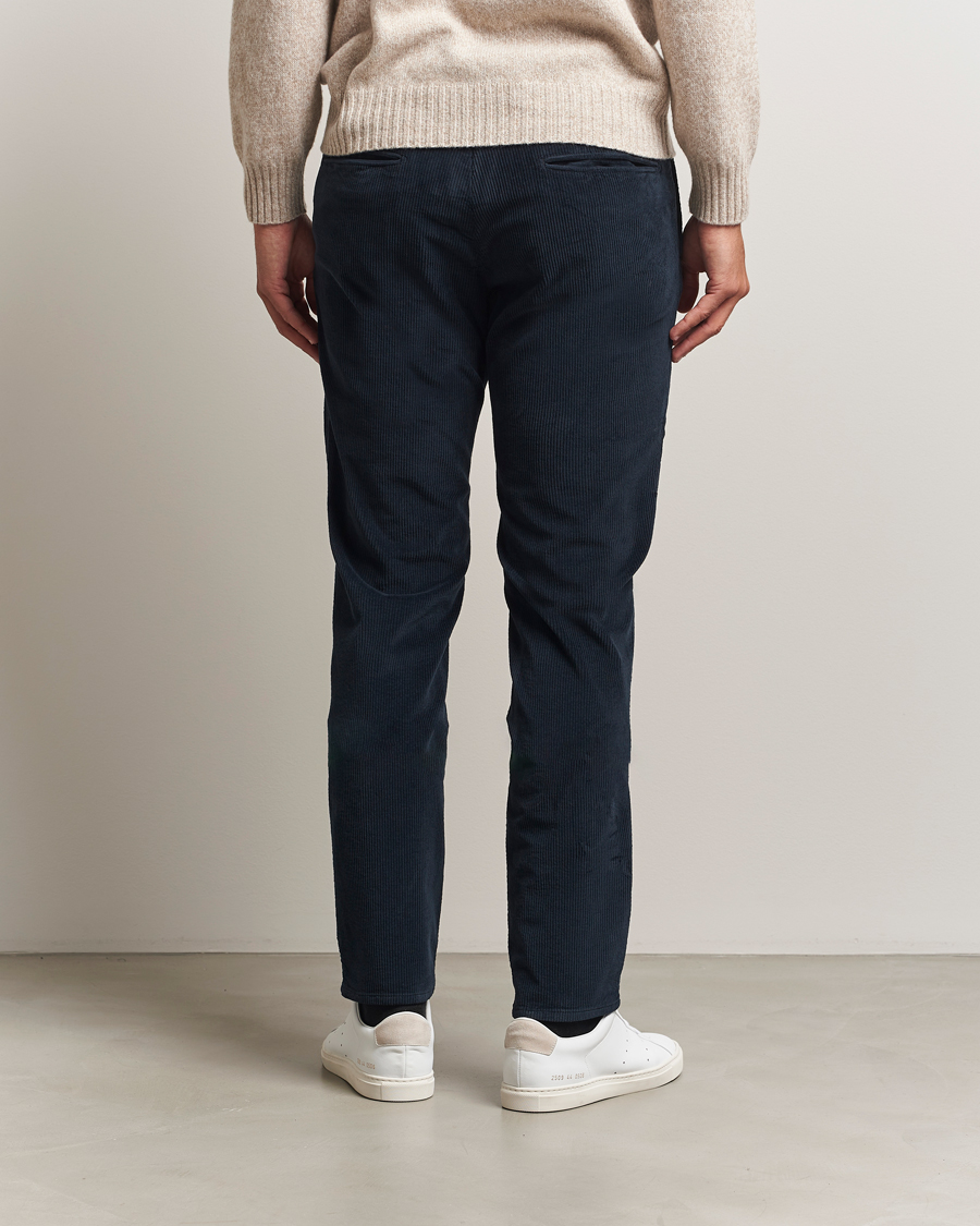 Men | Trousers | Incotex | Slim Fit Leisure Cord Slacks Navy
