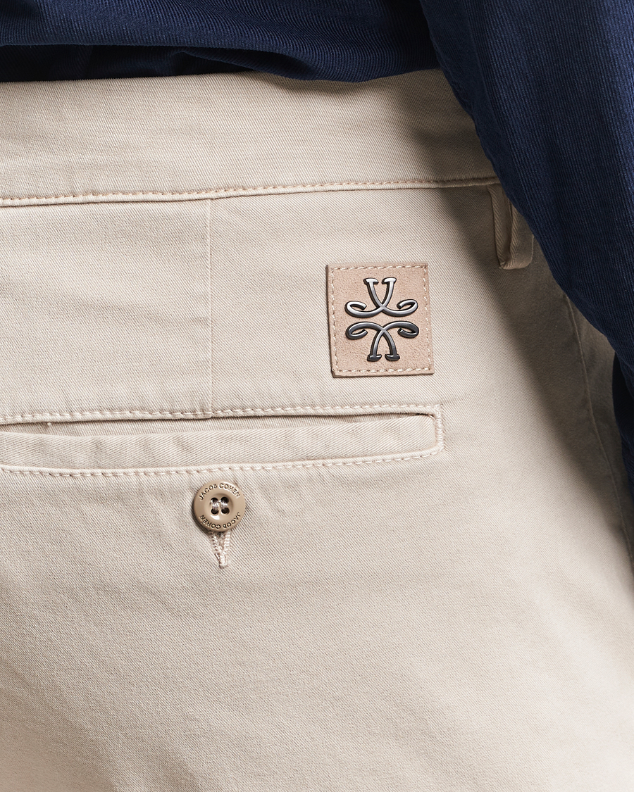 Men | Trousers | Jacob Cohën | Bobby Cotton Chinos Beige