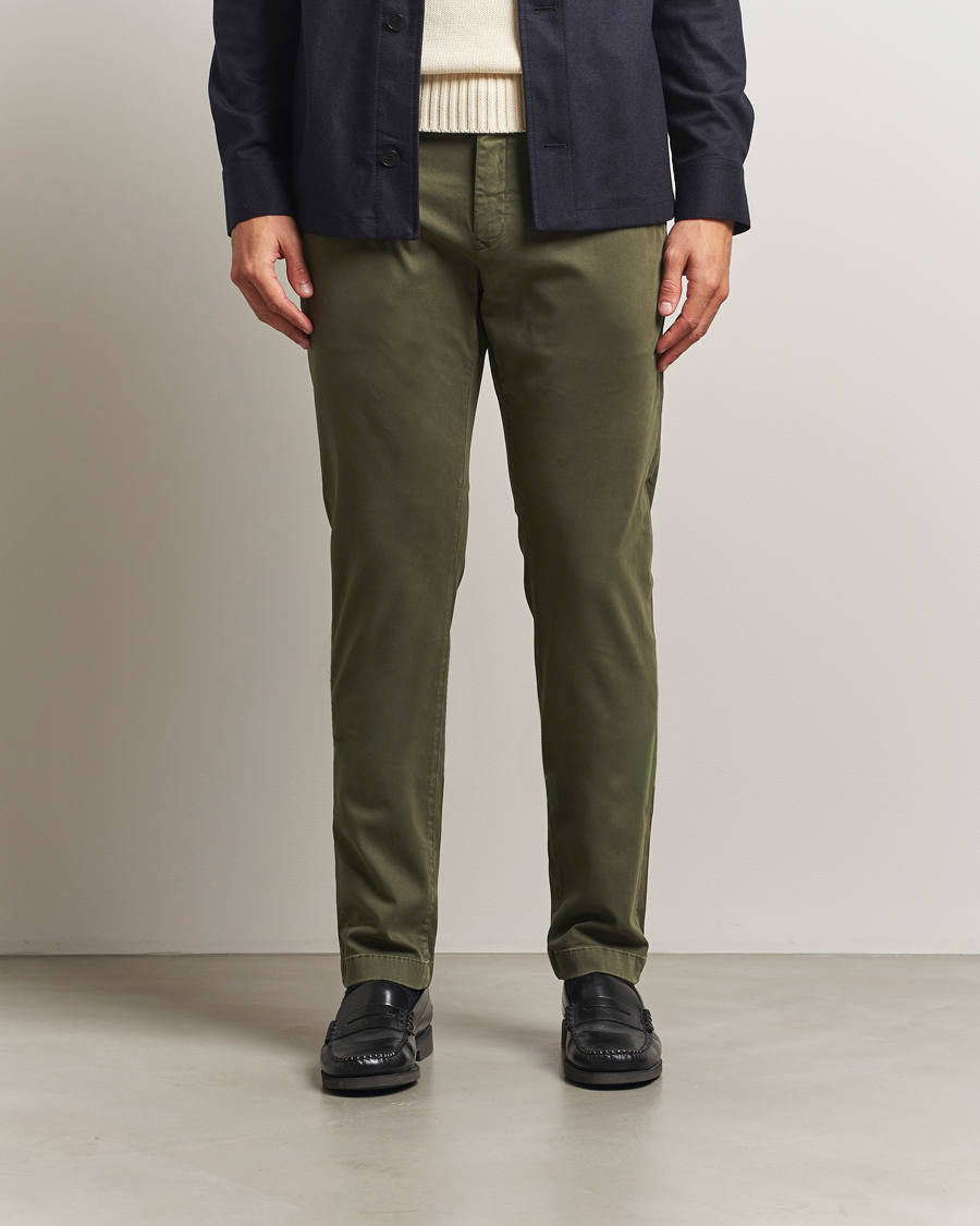 Men | Trousers | Jacob Cohën | Bobby Cotton Chinos Green