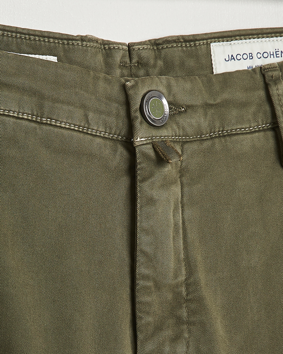 Men | Trousers | Jacob Cohën | Bobby Cotton Chinos Green