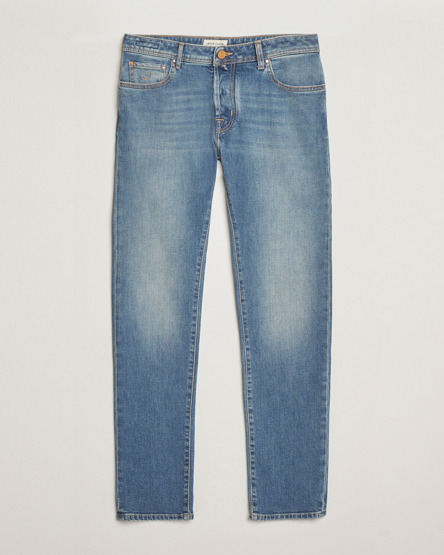 Men | Jeans | Jacob Cohën | Bard Slim Fit Stretch Jeans Light Blue