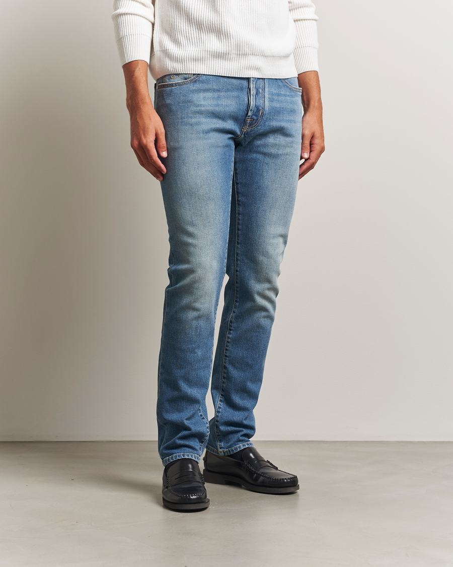 Men | Jeans | Jacob Cohën | Bard Slim Fit Stretch Jeans Light Blue