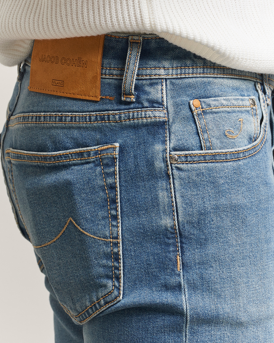 Men | Jeans | Jacob Cohën | Bard Slim Fit Stretch Jeans Light Blue