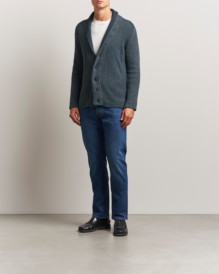 Men | Jeans | Jacob Cohën | Bard Slim Fit Stretch Jeans Mid Blue