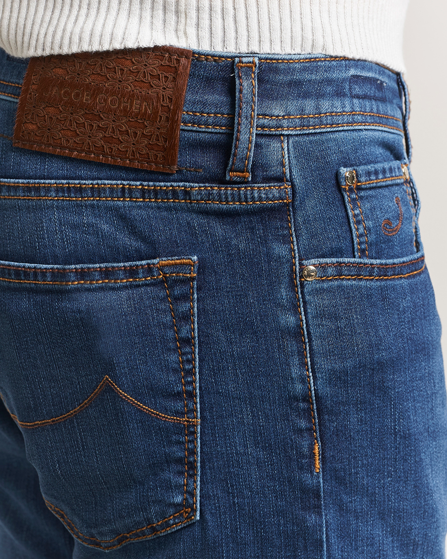 Men | Jeans | Jacob Cohën | Bard Slim Fit Stretch Jeans Mid Blue