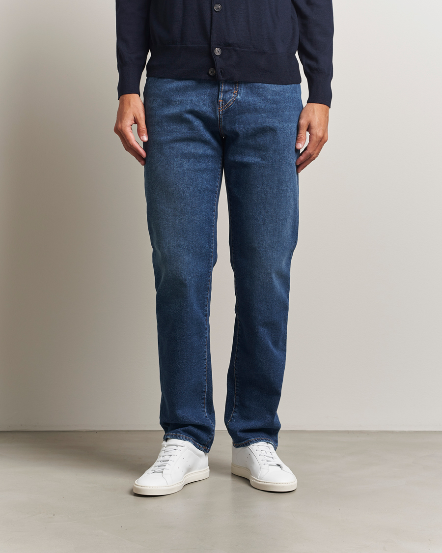 Men | Jeans | Jacob Cohën | Edos Regular Straight Fit Jeans Mid Blue