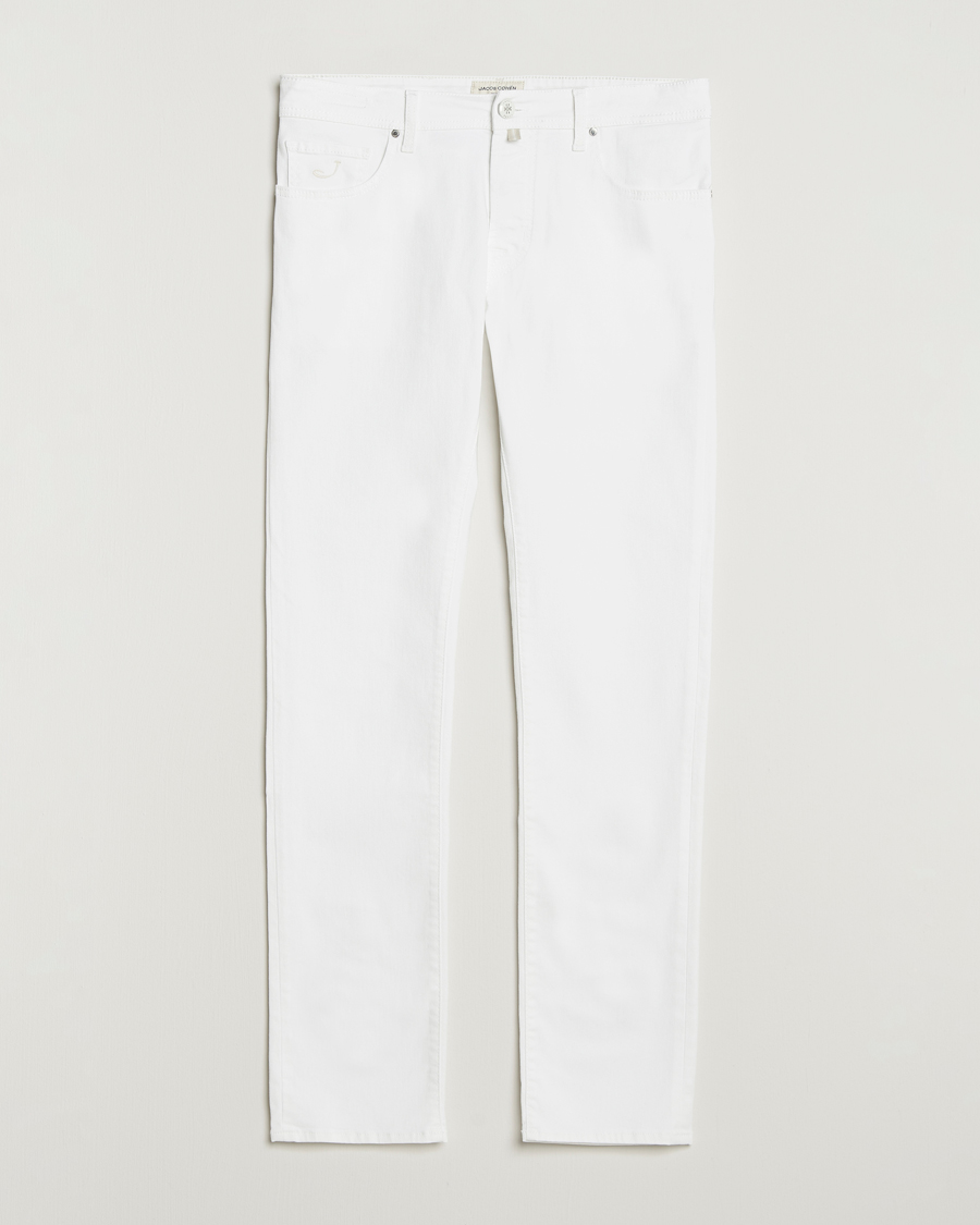 Men | Jeans | Jacob Cohën | Bard Slim Fit Stretch Jeans White