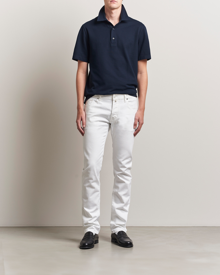 Men | Jeans | Jacob Cohën | Bard Slim Fit Stretch Jeans White